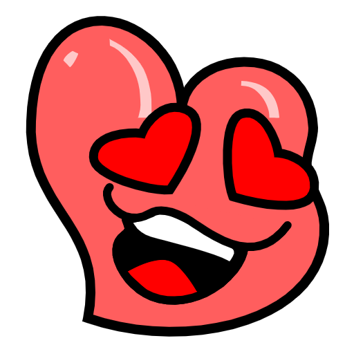 yeux en forme de coeur
